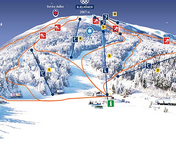 Active tourism Ski resort  Bjelašnica