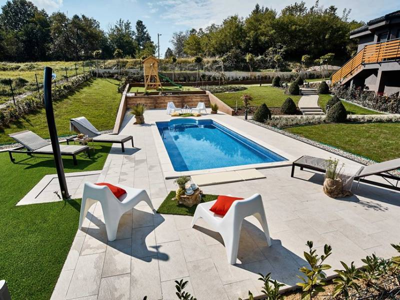 Relax Ferienhaus mit Pool und Sauna, Bosiljevo, in der Nähe von Fluss Kupa, Kroatien 