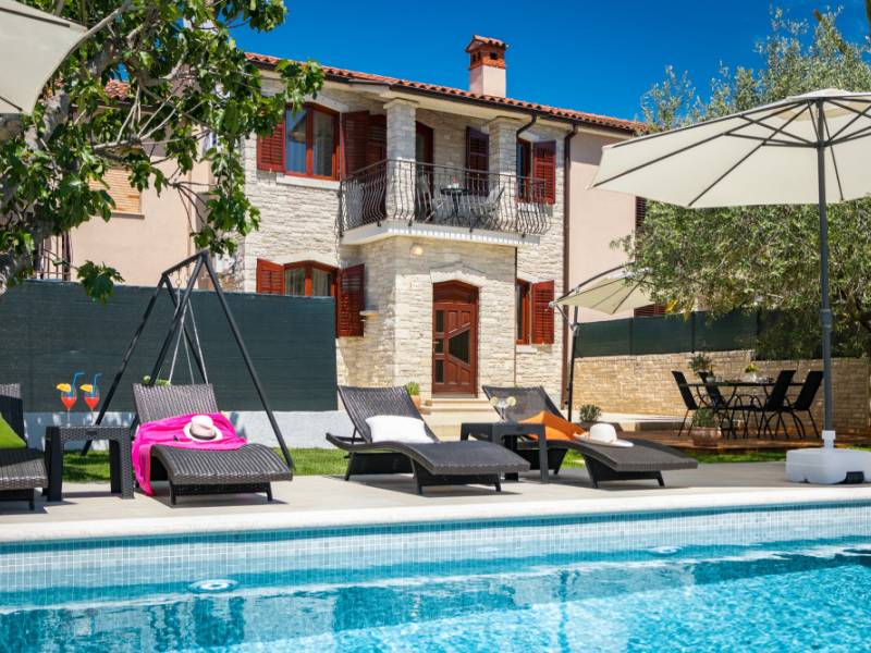 Luxusná vila s bazénom Galizana, Pula, Istria 