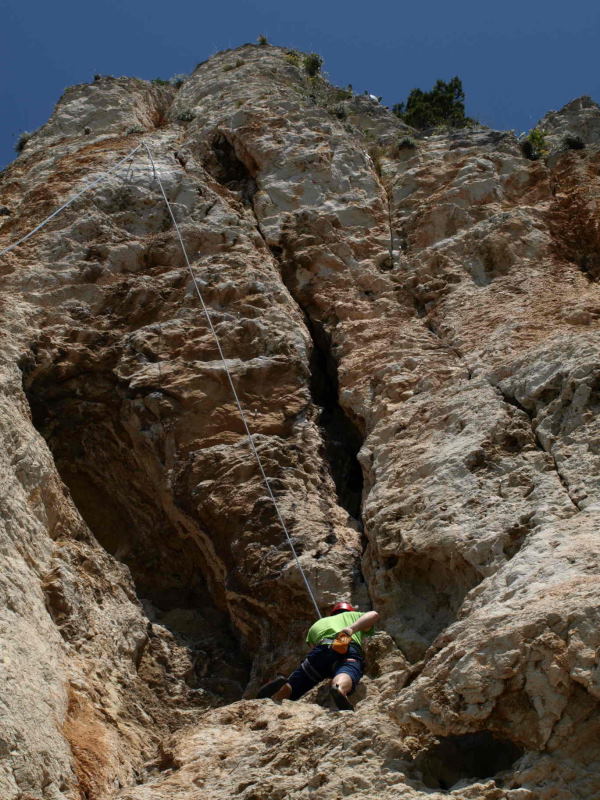 Rock climbing, Split, Dalmatia, Croatia 