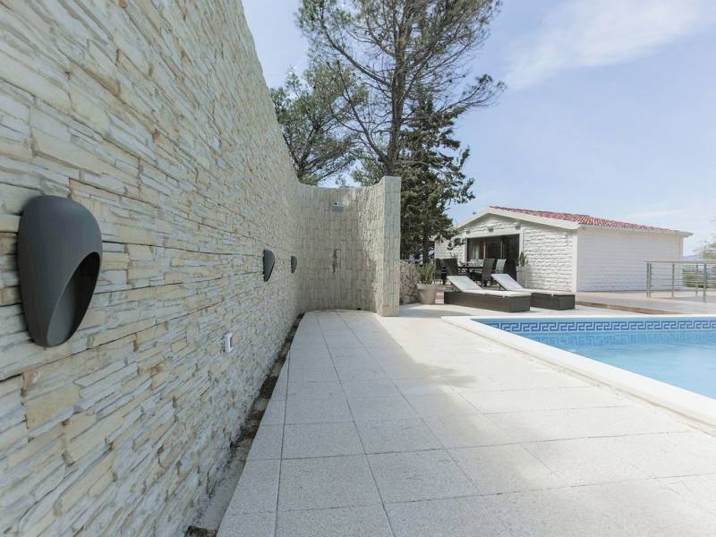 Luxury villa with pool on the island of Hvar, by the sea, Dalmatia, Croatia 