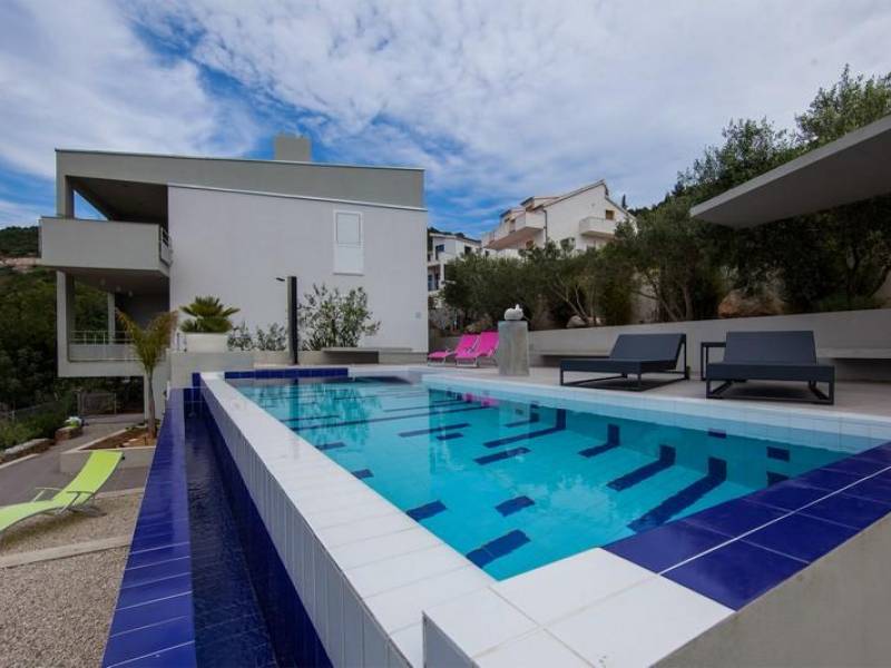 Luxusní vila s bazénem, ​​výhled na moře, Vis, Dalmácie, Chorvatsko 