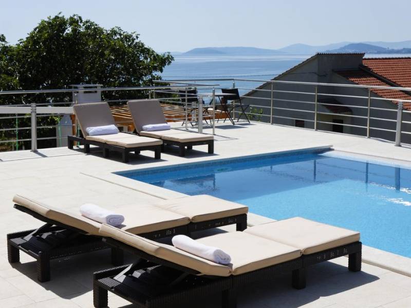 Luxus villa medencével és fitness terasszal, Podstrana, Split, Dalmácia, Horvátország 
