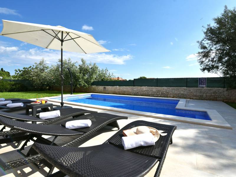 Villa Natali s vlastním bazénem v Galizana nedaleko Pula, Istrie, Chorvatsko 