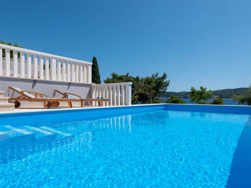 Ferienhaus mit pool in Kuciste, Peljesac, direkt am Meer, Dalmatien, Kroatien 