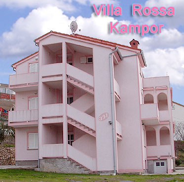Casa vacanze Rossa, Kampor, isola di Rab, Croazia 