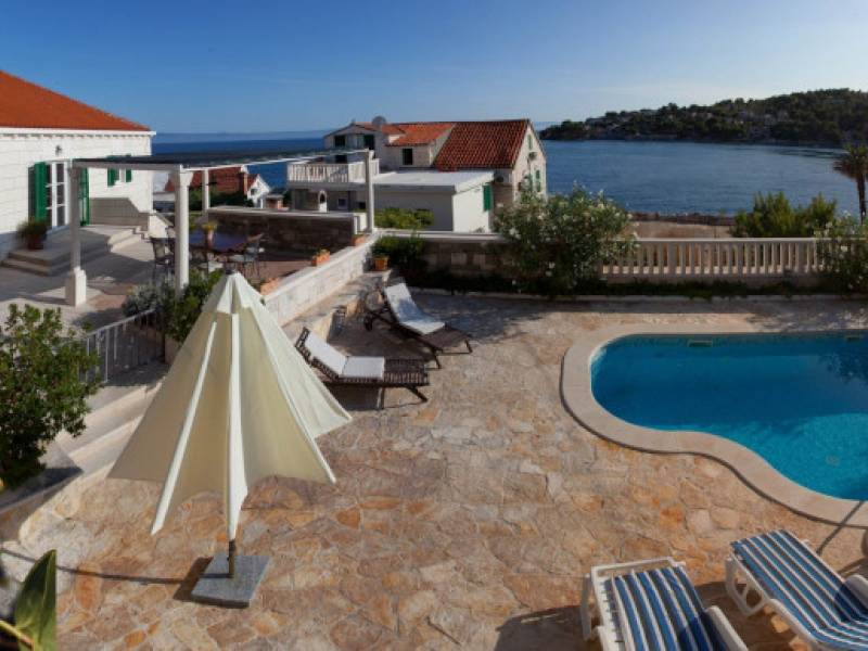Villa Sumartin avec piscine, lîle Brac, Dalmatie, Croatie 