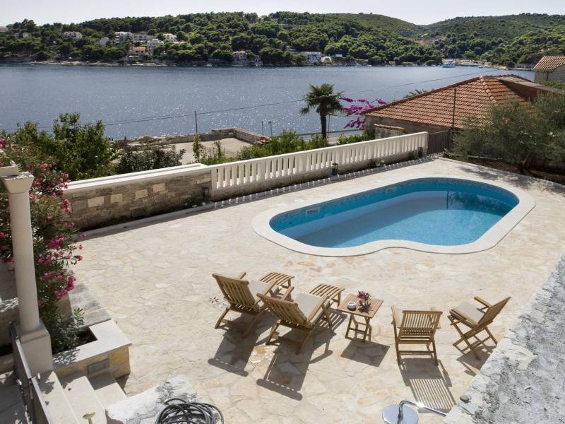 Casa vacanze Sumartin con piscina, isola di Brac, Dalmazia, Croazia 
