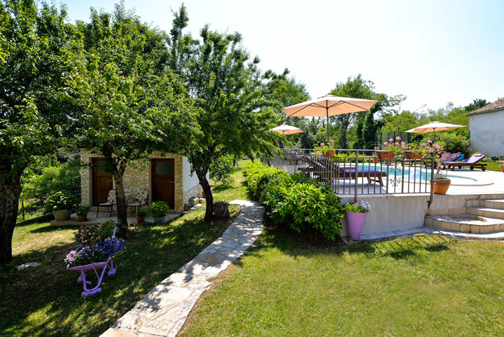 Ferienhaus mit Pool in Nedescina, Rabac, Istrien, Kroatien 