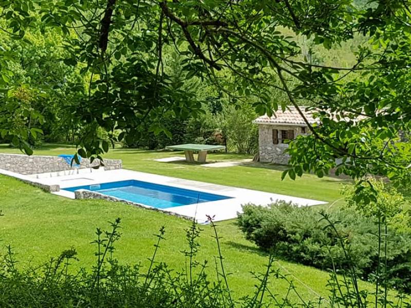 Ferienhaus mit Pool, Roc, Istrien, Kroatien 