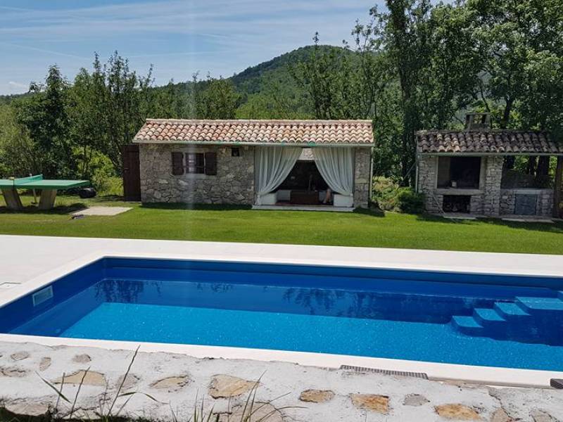 Ferienhaus mit Pool, Roc, Istrien, Kroatien 