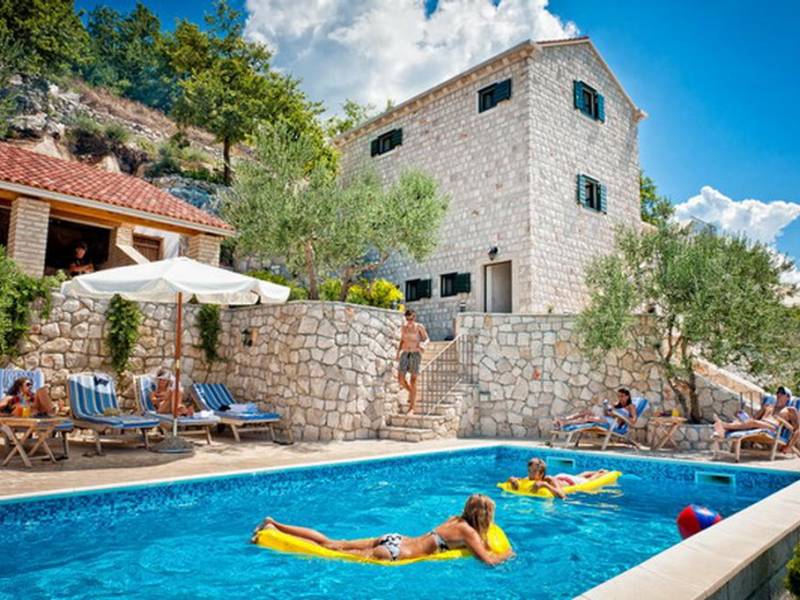 Vila s bazénom Slivno, Dalmácia, Chorvátsko 