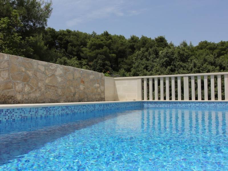 Holiday house with pool Splitska, island Brac, Dalmatia, Croatia 
