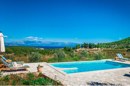 Stone house avec piscine, Jelsa, lîle Hvar, Dalmatie, Croatie 